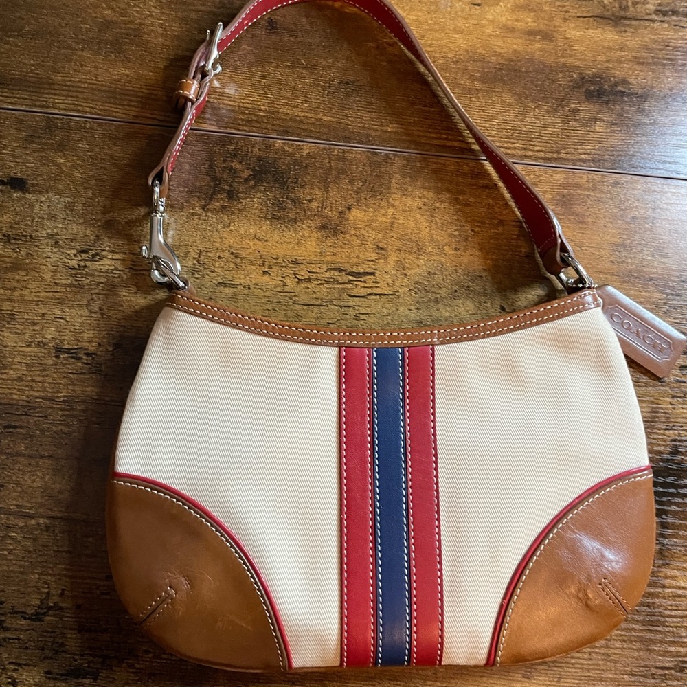 COACH Rugby Stripe bag y2k Bag